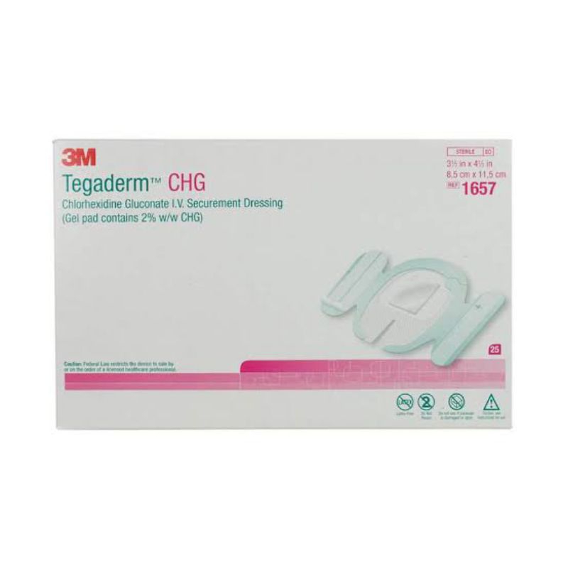 3M 1657R Tegaderm CHG Dressing / Plester Bening Anti Air 8,5 × 11,5cm Original ( Harga 1 Lembar)
