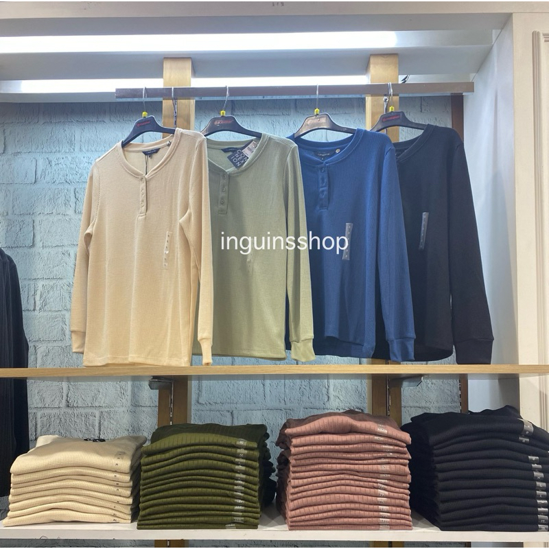 Tshirt rajut lengan panjang wanita original banyak pilihan warna