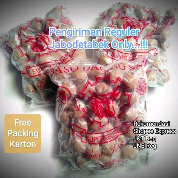 

Bakso SB Kombinasi Daging Sapi Ayam Super Selera Lima Toedjoe 50 Butir