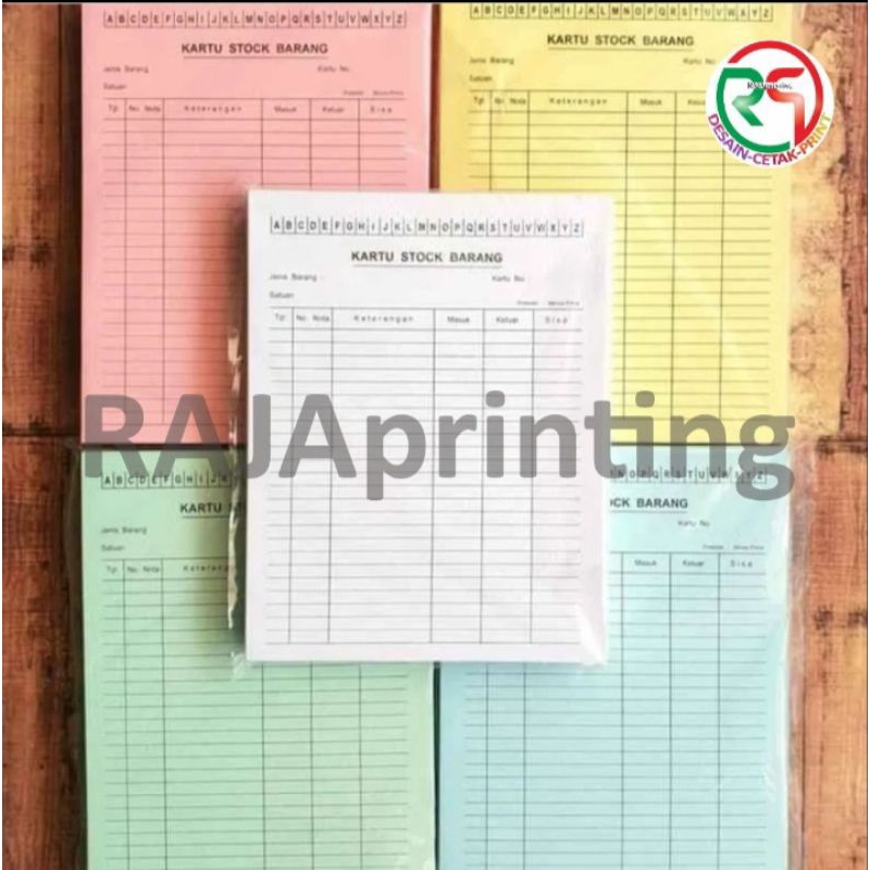 

KARTU STOK BARANG UK A5 dan A4, CETAK KARTU STOK BARANG CUSTOM