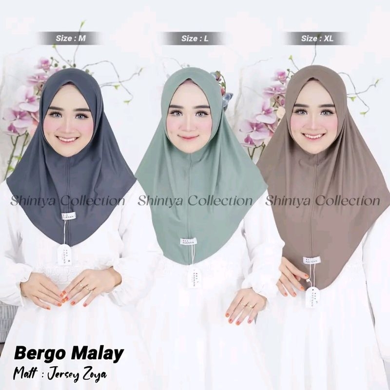 Hijab bergo hamidah non ped sport premium