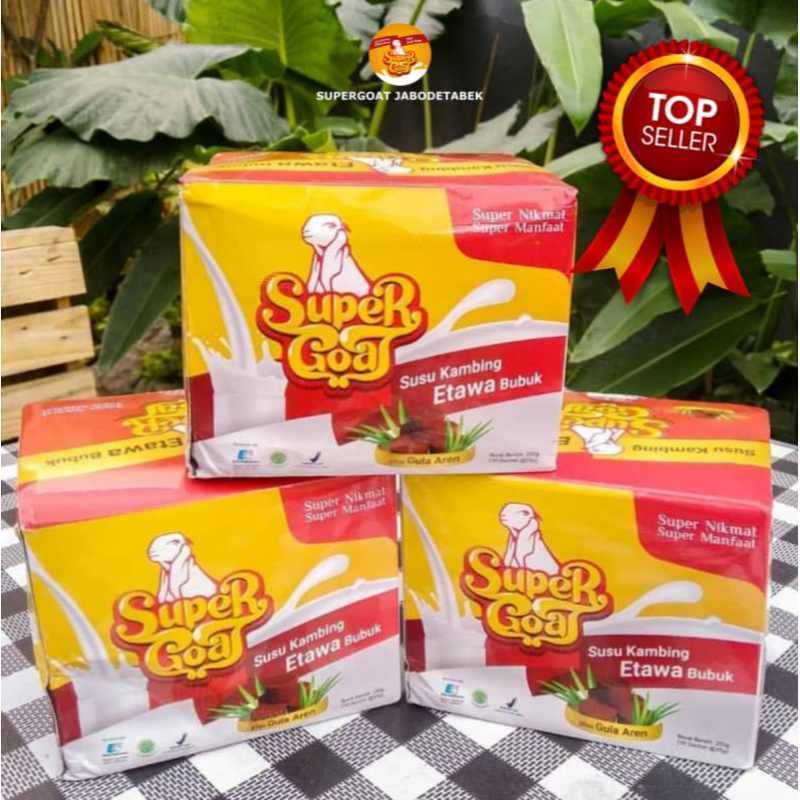 

Super Goat Susu Kambing Etawa Bubuk Dengan Gula Aren Isi 10 Sachet