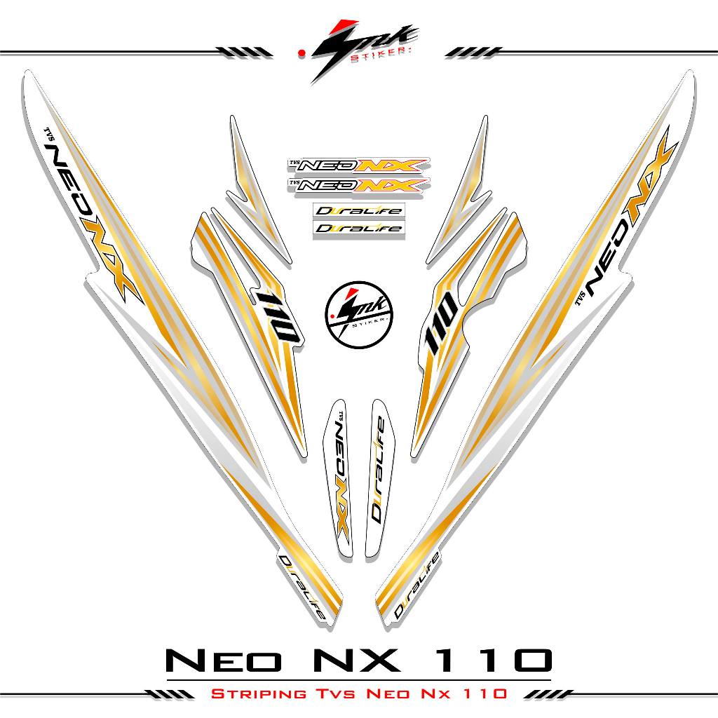 Striping Tvs Neo Nx 110 2023 2024 List Variasi Body Neo Nx Stiker Neo Nx 110 Sticker Variasi Motif 4