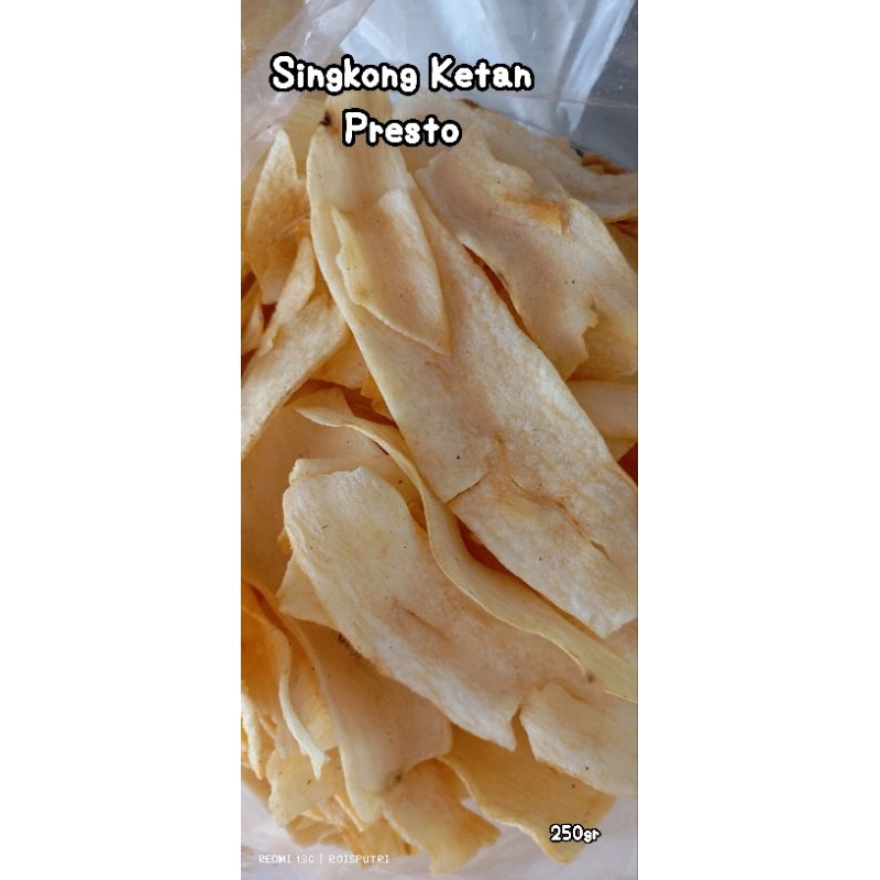 

SINGKONG KETAN PRESTO TELA KETAN PRESTO 250GRAM