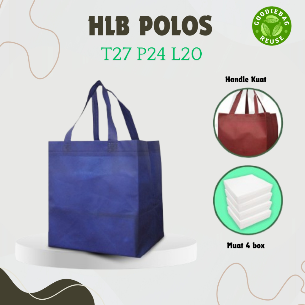 

Goodie bag / tas spunbond / tas hajatan / tas besek box uk (27x24x20)