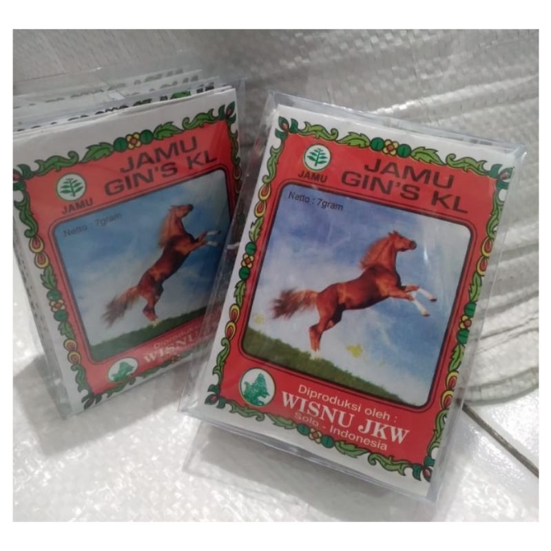 

Jamu Ginseng Kuda Laut cap Wisnu JKW isi 10 sachet