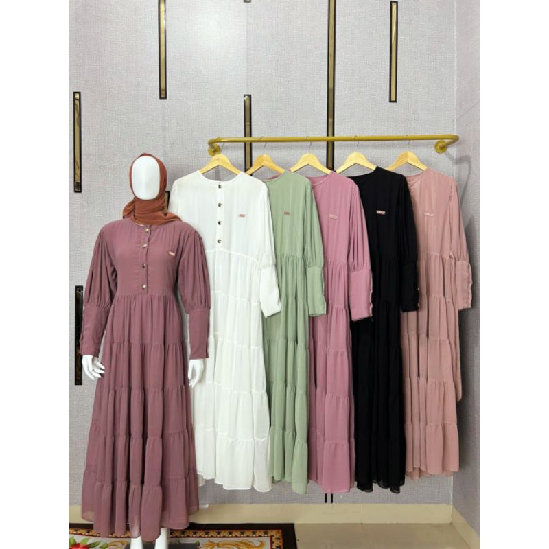 safana dress gamis bahan Armani silk premium babydoll