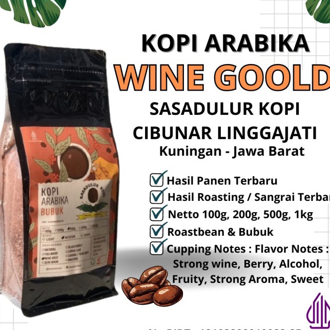 

Bisa Cod KOPI BUBUK ARABIKA WINE GOOLD 2g CIBUNAR LINGGAJATI KUNINGAN ROAST BEAN 1gram