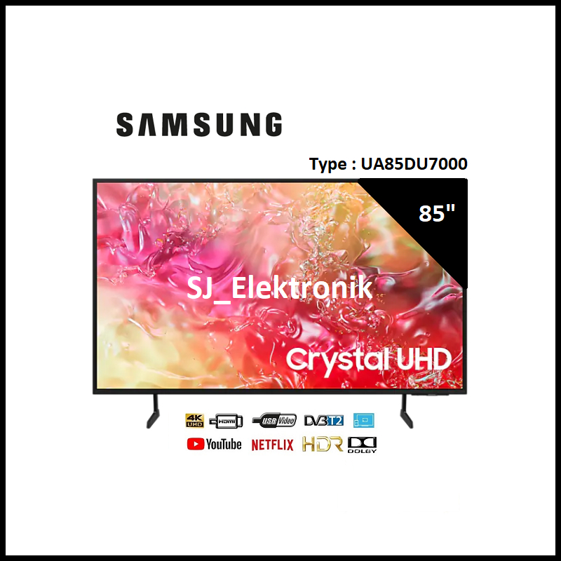Samsung 85DU7000 - LED TV 85 Inch UA85DU7000 Crystal UHD DU7000 4K Smart TV
