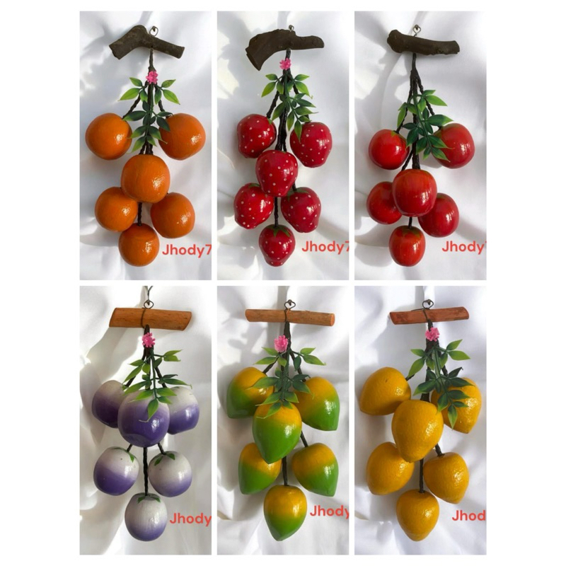 BUAH renteng kayu/buah gantung//hiasan dinding - Rtg6