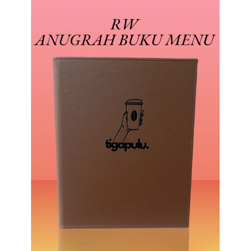 

BUKU MENU RESTO CAFE HOTEL CUSTOM LOGO EMBOS BAHAN KULIT UKURAN A4 A5 BAGIAN DALAM DI RING