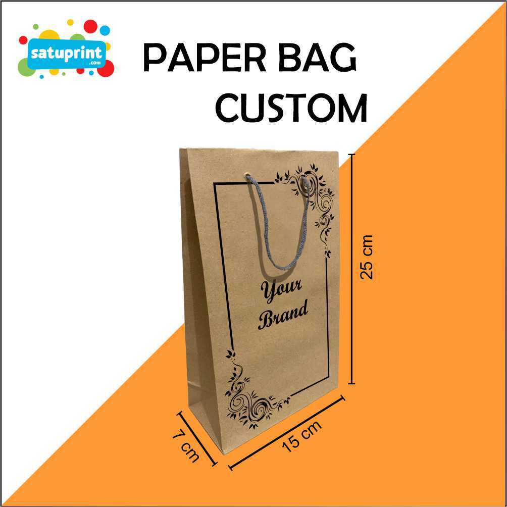 

paperbag polos - Paper bag custom desain - Goodie bag Custom | ukuran 15 x 7 x 25