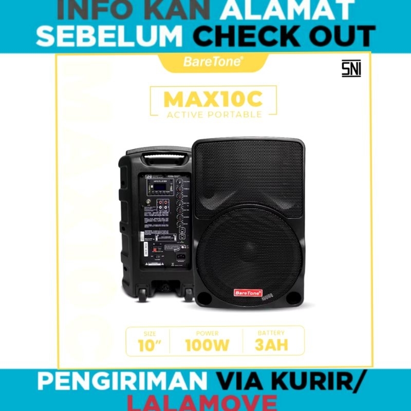 Speaker baretone Max10c / max10c / BareTone / portable speaker / 10inch
