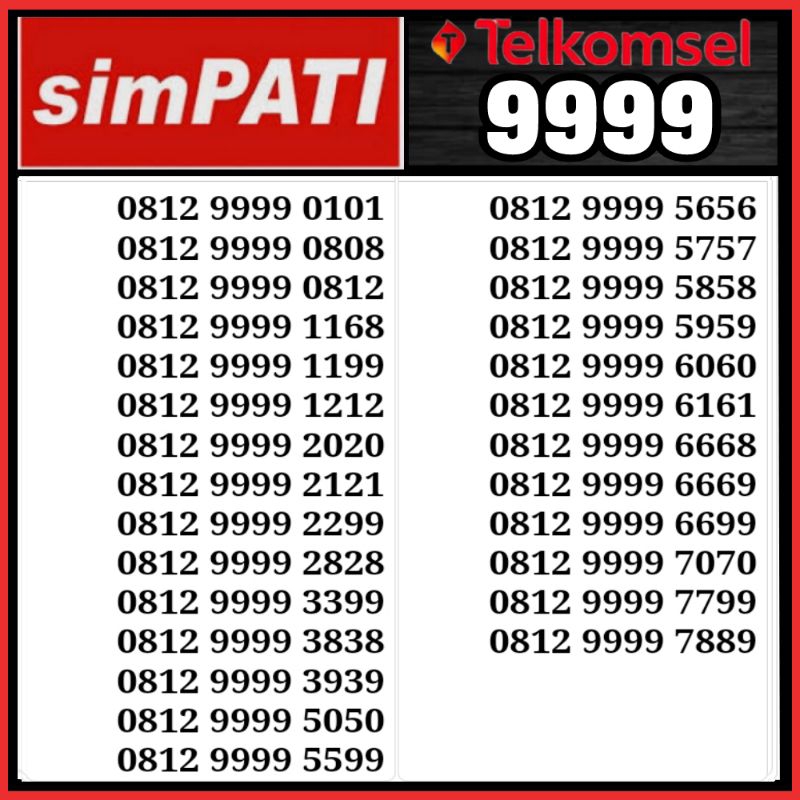 nomor cantik telkomsel 9999 ABAB
