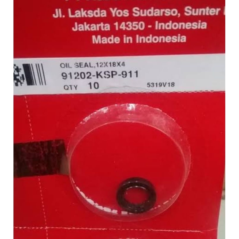 91202-KSP-911 Oil Seal 12X18X4 SEAL STUT KOPLING CBR150 SEAL STUT KOPLING SONIC SEAL STUT KOPLING ME