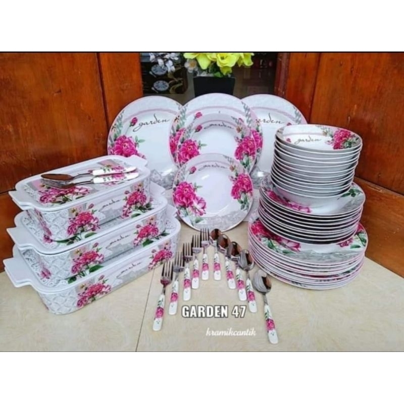 dinner set Fiorenza FREE PAKING KAYU