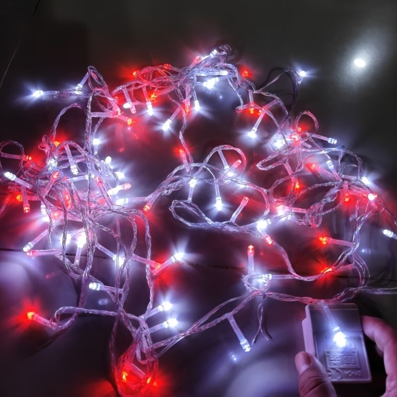 Lampu Hias TUMBLER MERAH PUTIH panjang -+8 meter Lampu Hias kemerdekaan LED / Lampu Dekorasi LED /