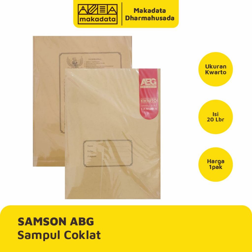 

SAMPUL BUKU COKLAT UKURAN KWARTO ABG NAMA ( ISI 20 LEMBAR)