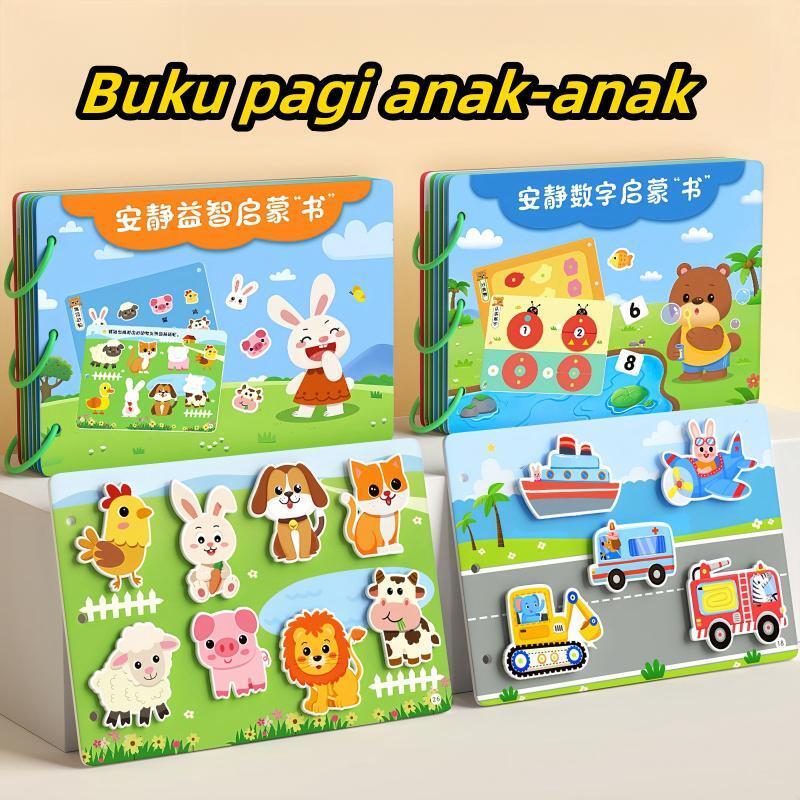 

[Baru]Buku Bayi Mainan Edukasi Buku/Children Quiet Game/Buku Edukasi Aktivitas Anak Busy Book Velcro TK Quiet Book Lucu Reused