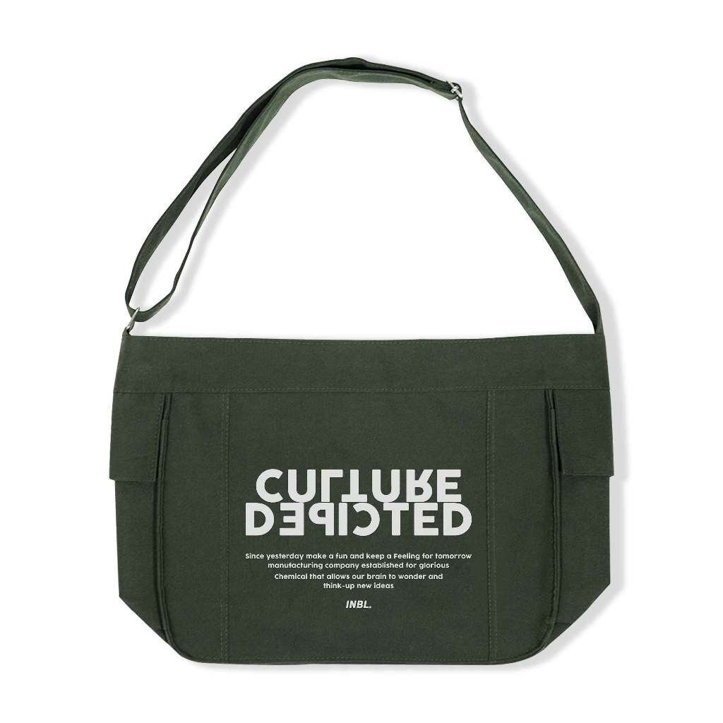 INBL Tas Selempang Culture Sling Bag Kanvas Resleting