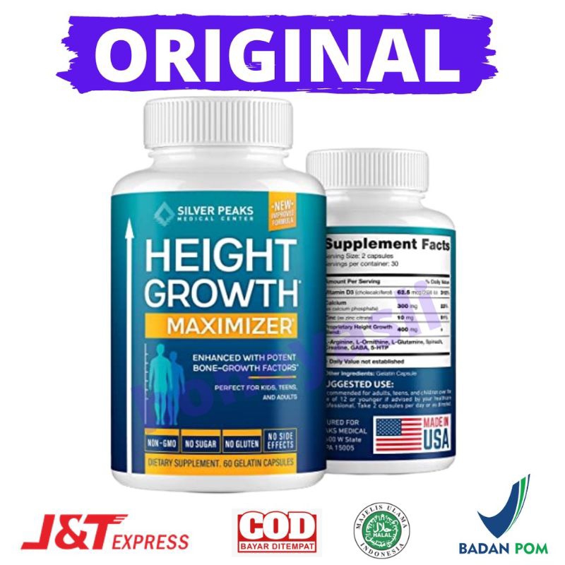 Height Growth Maximizer Usa Original Obat Peninggi Badan Super Cepat Grow Up 100% Asli