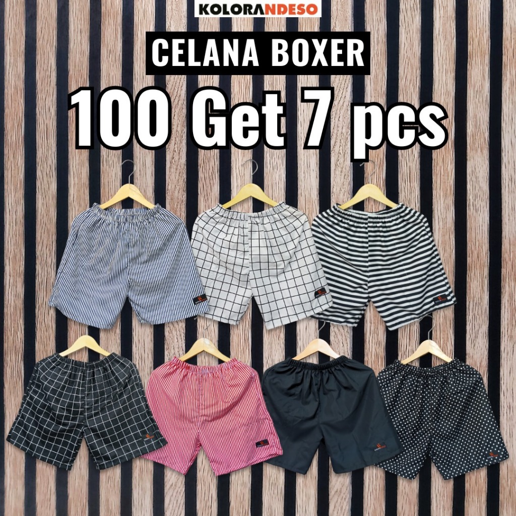 Kolorandeso - 100 Rb Dapat 7 Pcs Celana Boxer Pria Terbaik - Nyaman & Stylish