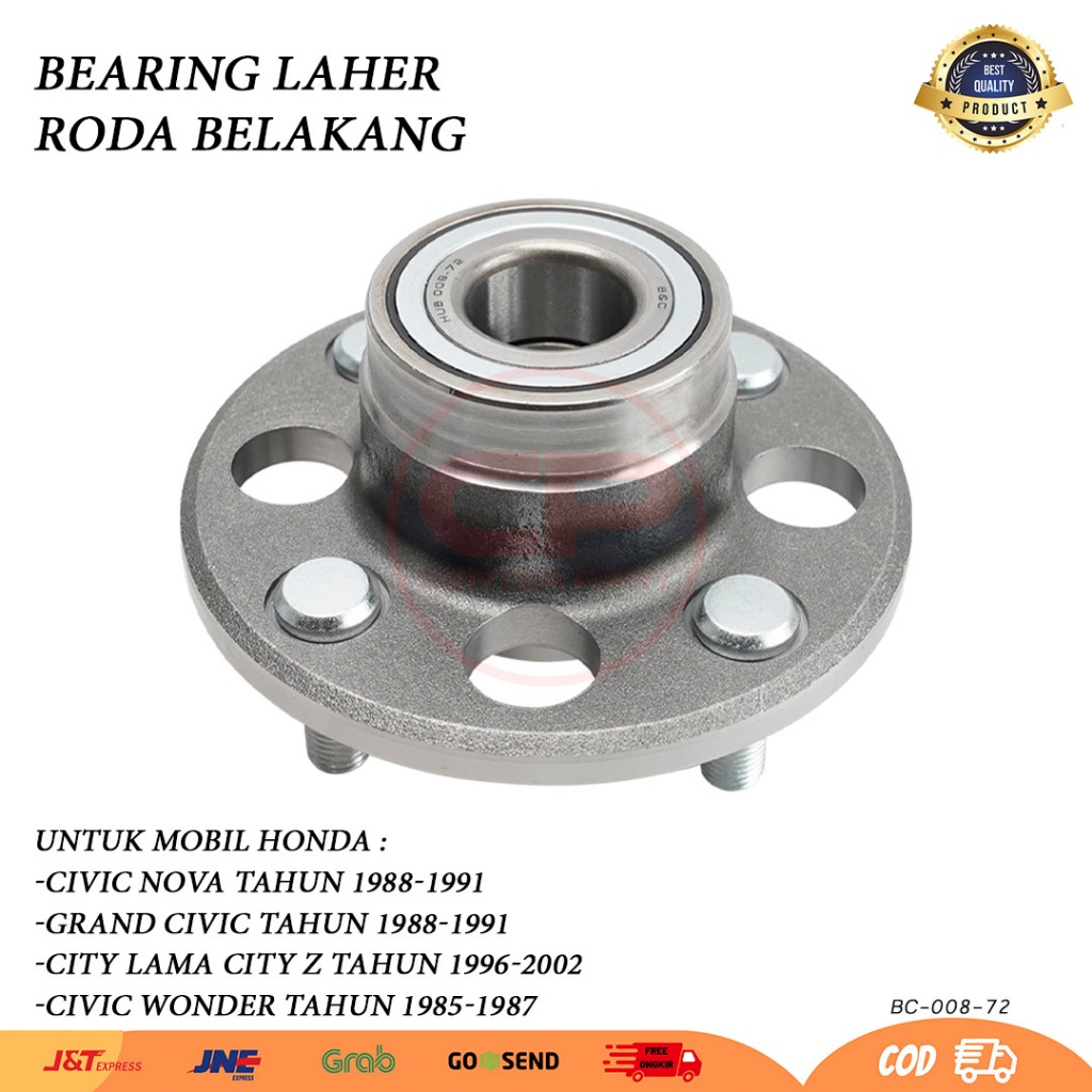bearing bering laher lahar roda belakang honda civic nova nouva lx grand civic civic wonder 1985