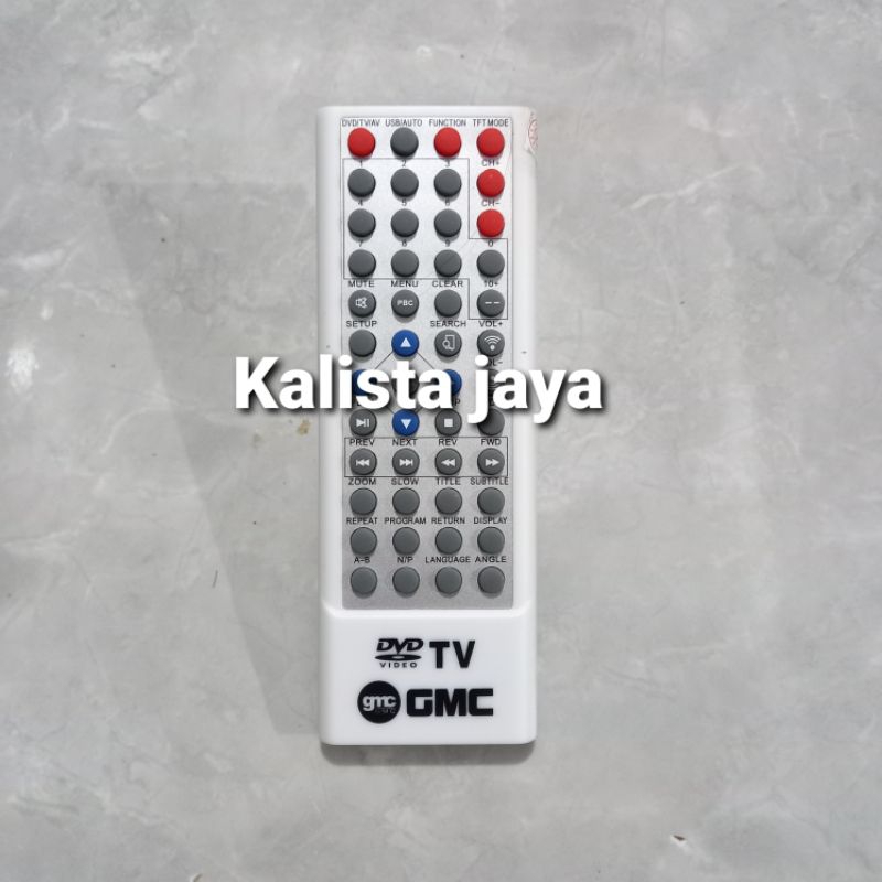 REMOTE REMOT DVD TV PORTABLE GMC ORIGINAL ASLI