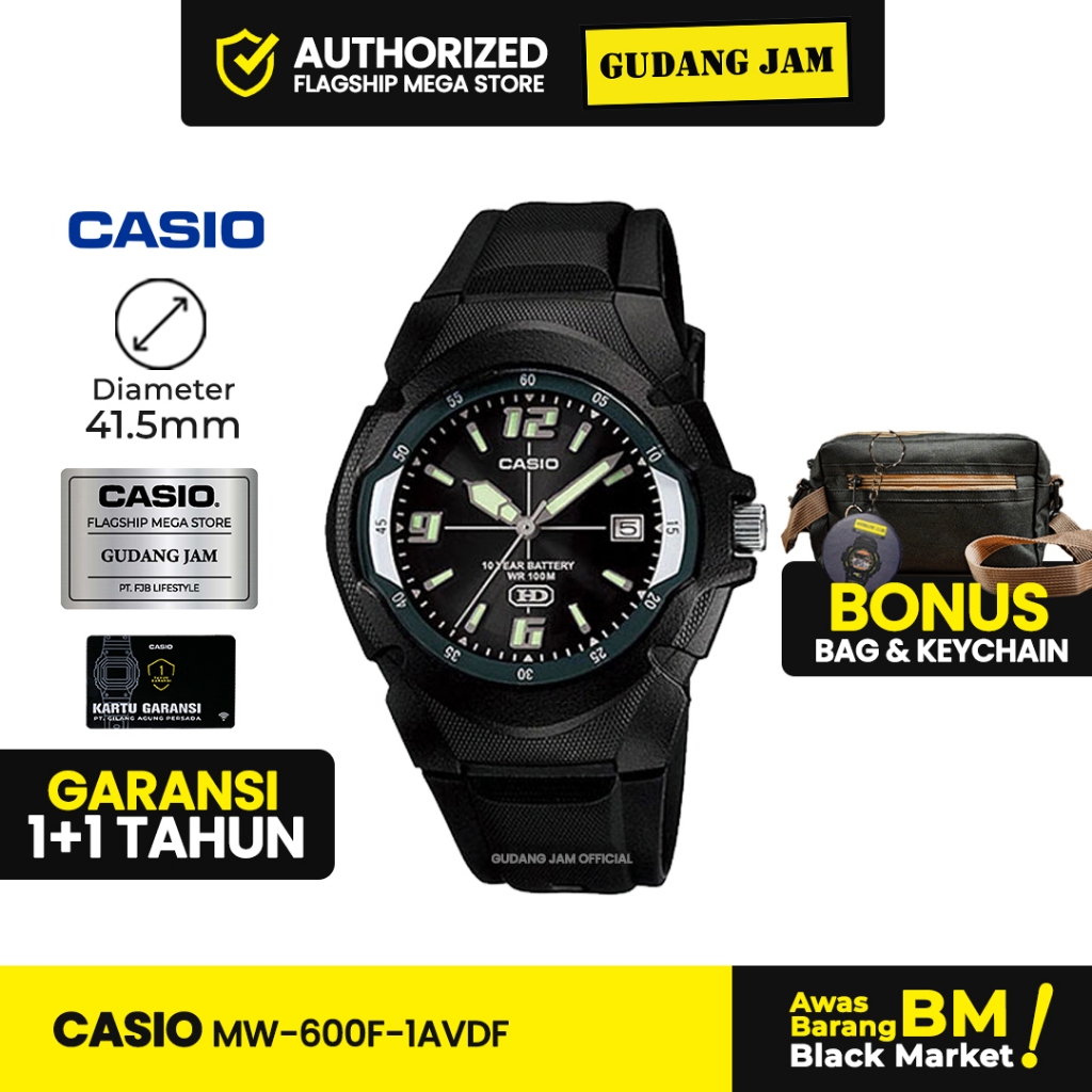 Jam Tangan Casio MW-600F-1AVDF MW-600F MW-600 MW600F MW 600F