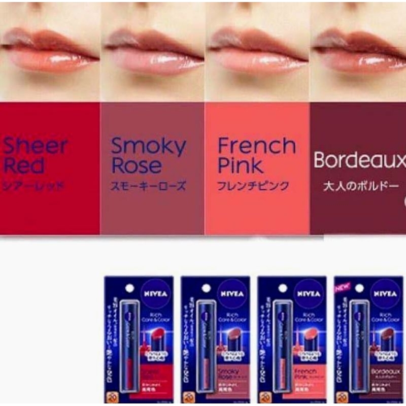 NIVEA RICH CARE & COLOR LIP BALM ORIGINAL / LIP BALM JEPANG ORIGINAL