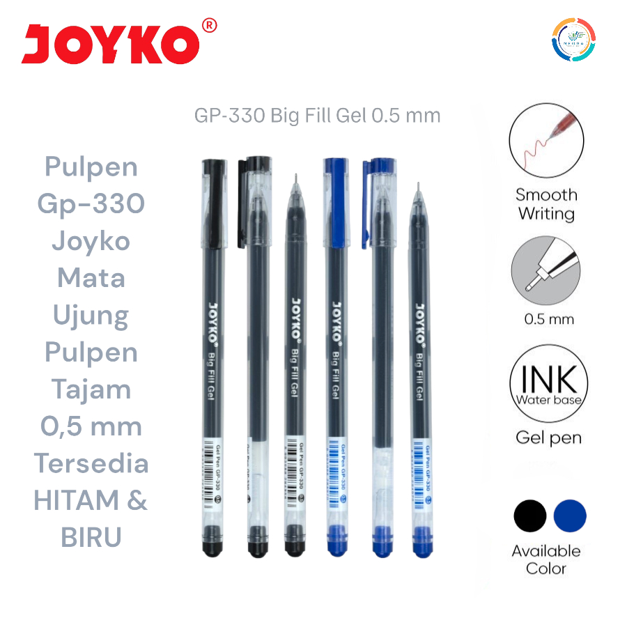 

Joyko Gel Pen / Pulpen Pena GP-330 Big Fill Gel 0.5 mm