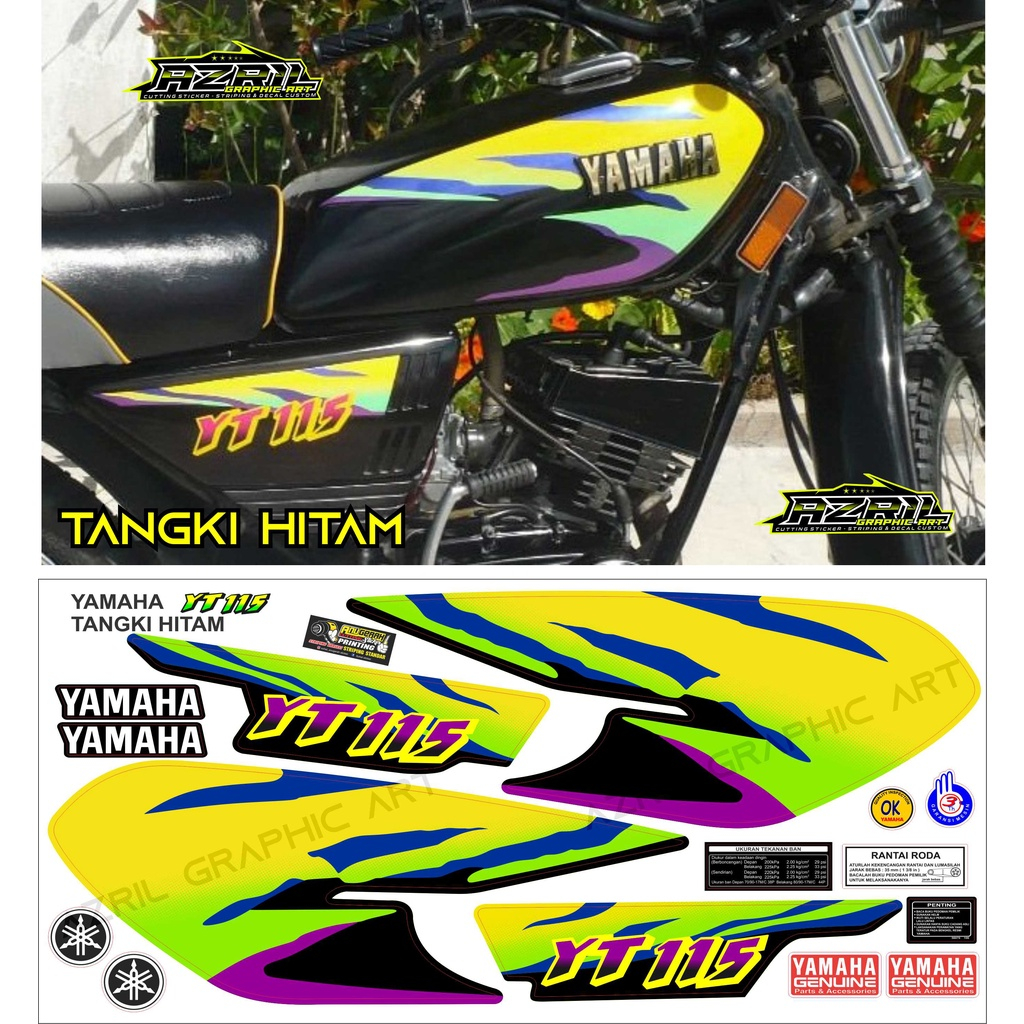 Striping stiker Yamaha YT 115, RX Spesial YT