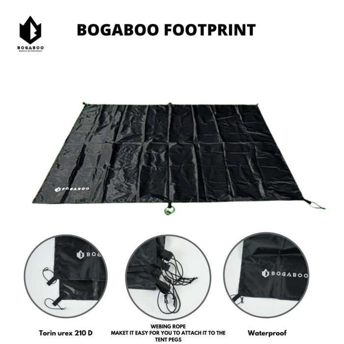 Footprint / Alas Tenda Merk Bogaboo Alas Tenda - Terpal Tenda Bisa Untuk QUECHUA ARPENAZ FAMILY