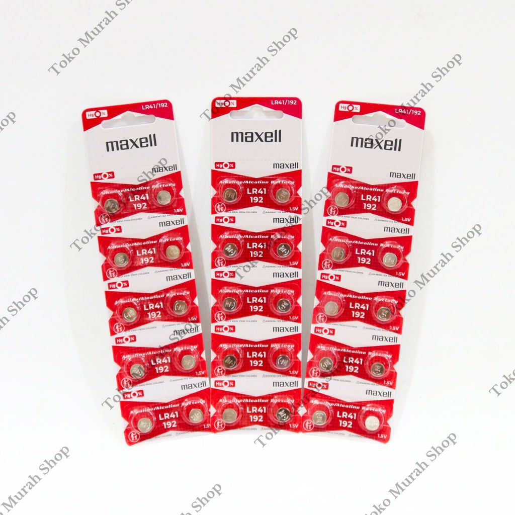 Baterai Maxell LR41 / Baterai Kancing Maxell LR41 - Original