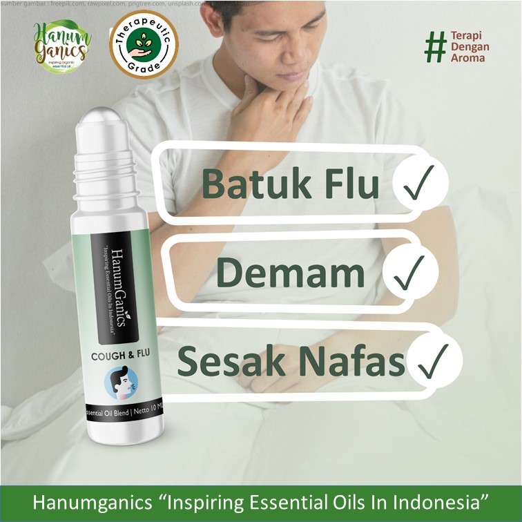 HANUMGANICS - Essential oil roll on Cold and flu aromaterapi essential oil roll on menyembuhkan batu