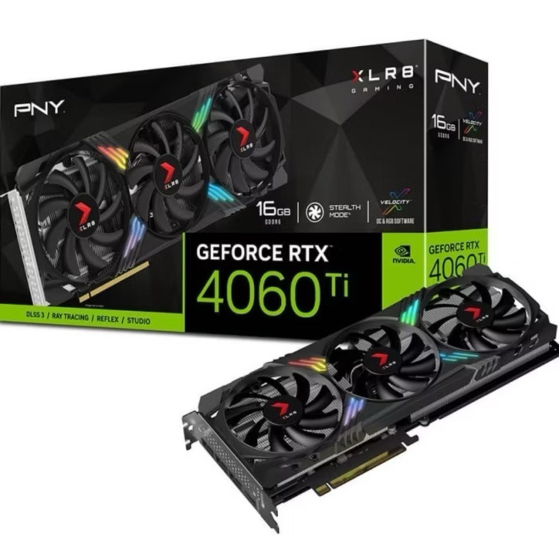 VGA CARD RTX PNY XLR8 4060TI 16GB 3 FAN