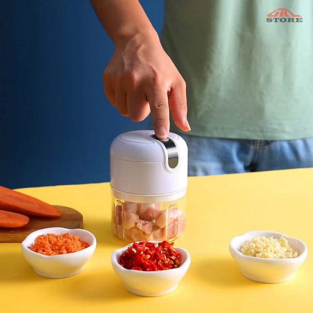 Alat Mesin Penghalus Bumbu Daging Mini Chopper Elektrik Serbaguna