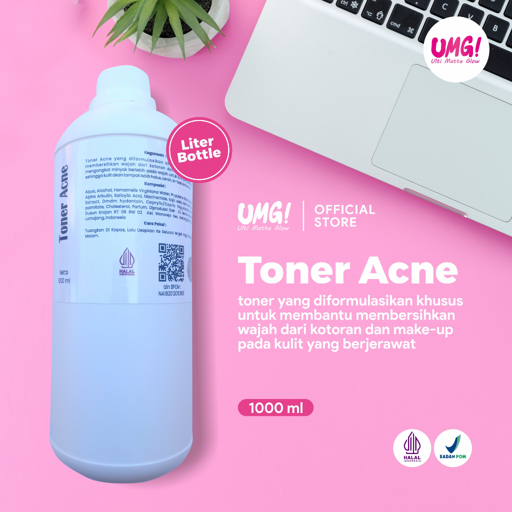 UMG Ulti Matte Glow (1LITER) Toner Acne for Acne Skin
