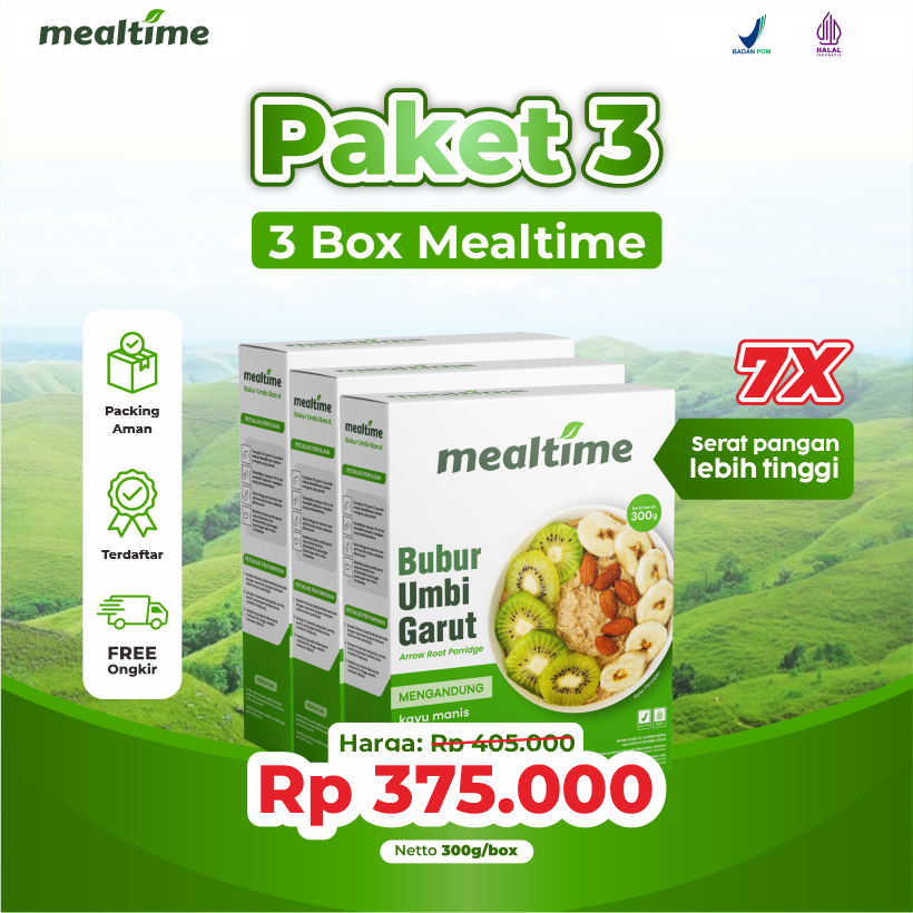 

Mealtime Bubur Instan Umbi Garut Asam Lambung (3 box)
