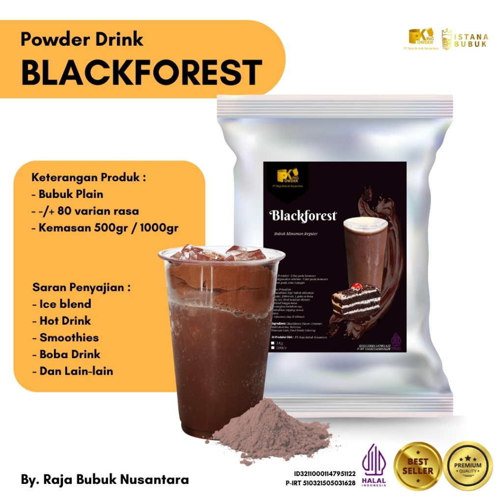 

Bubuk Minuman Blackforest Bubuk Minuman rasa Balckforest Powder Drink Blackforest