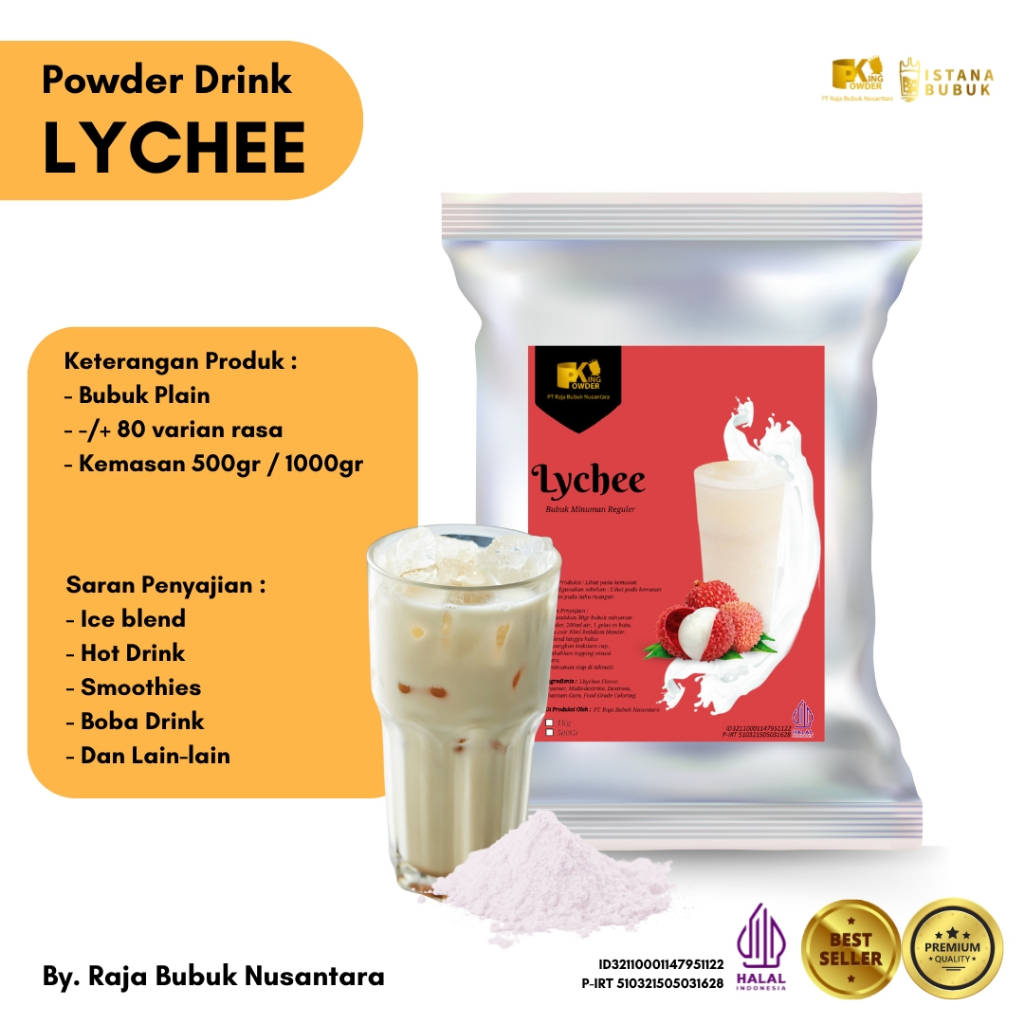 

Bubuk Minuman Leci Bubuk Minuman rasa Leci Powder Drink rasa Leci