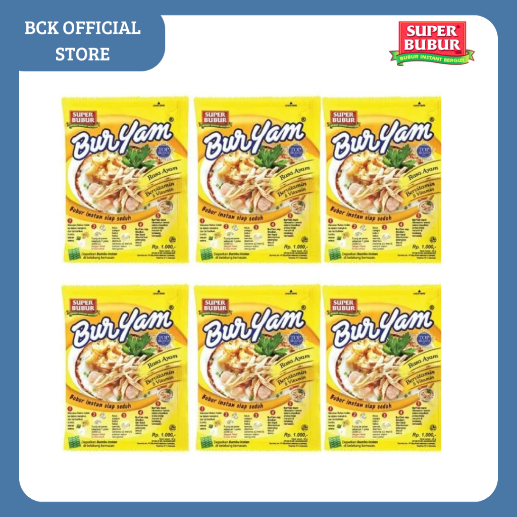 

Super Bubur Instan Buryam Rasa Ayam 10x22gr (1Renceng)