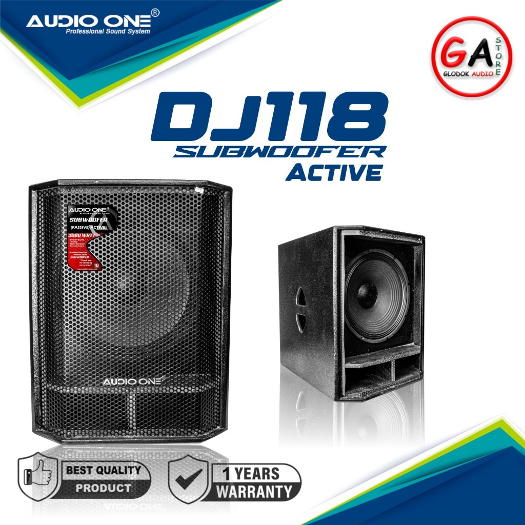 (COD) SUBWOOFER Pasif Aktif AUDIO ONE Type  DJ-118 Ukuran 18 Inch Subwoofer Lapangan Bergaransi | GA