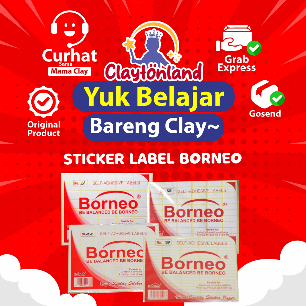 

STICKER LABEL BORNEO 99 108 109 123 / Stiker Sticker Label Nama Undangan