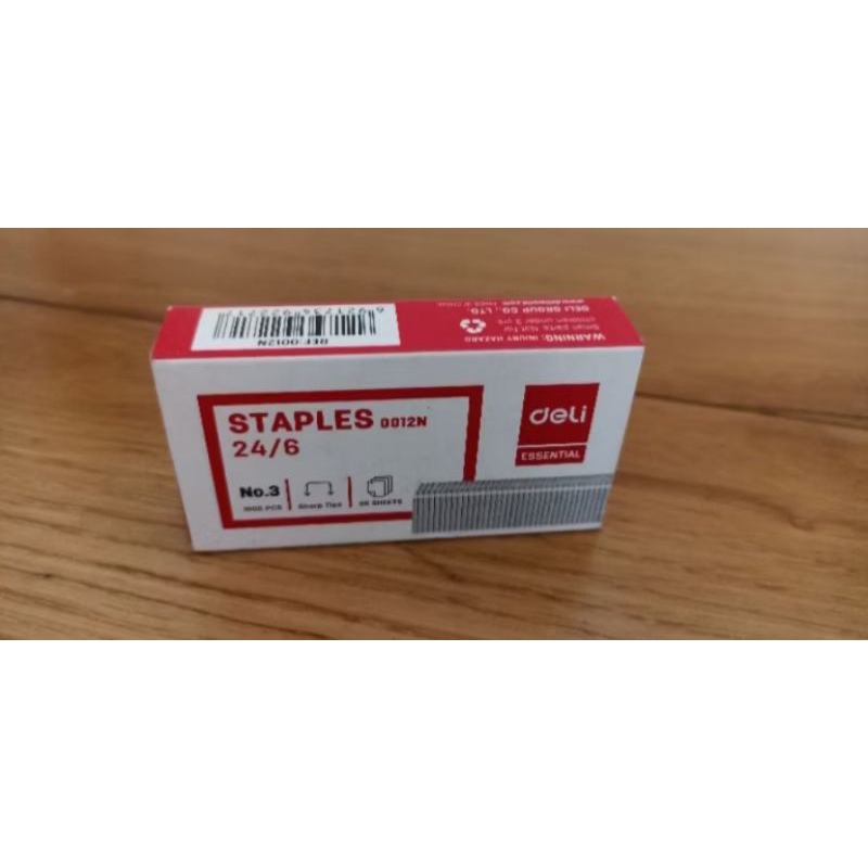 

Deli Isi Refill Staples/Stapler (Ukuran Besar/Stapler Putar 3 Arah/360°).