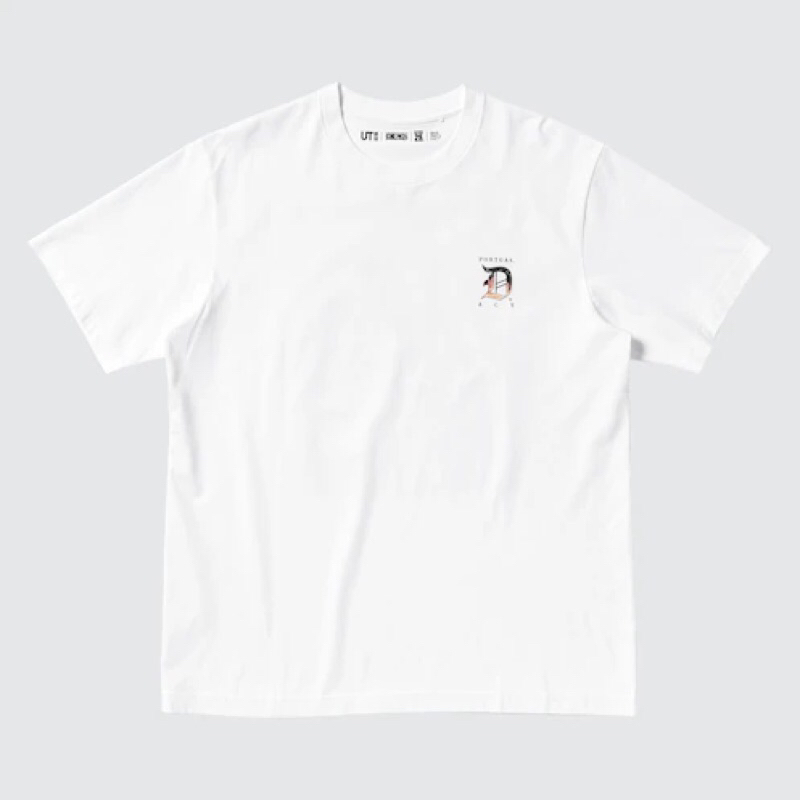 UNIQLO Men UT T-Shirt Kaos Pria Grafis One Piece 25th Lengan Pendek White