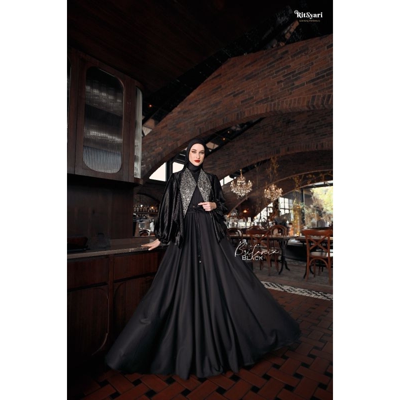 [RITZ SYARI] GAMIS SYARI TERBARU / DRESS SET PRINTING  " BRITANIA SET " by Ritz syari