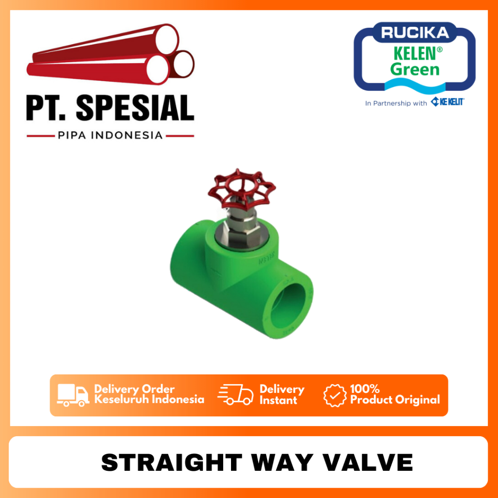 Stop Valve PPR Rucika / Gate Valve PPR Rucika / Straight Way Valve - 10