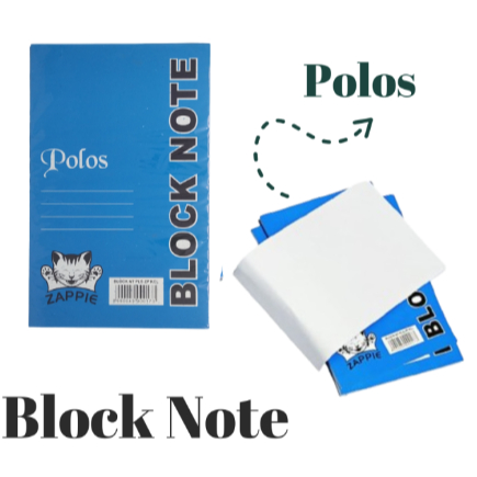 

(Pcs) ZAPPIE - BLOCKNOTE POLOS KECIL