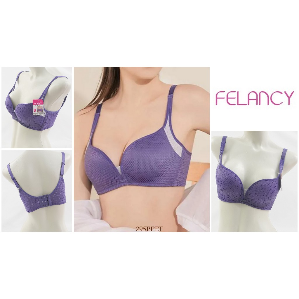 Bra Wanita Tanpa Kawat Cup 3/4 Busa Sedang FELANCY Size 36C, 38C, 40C Wireless Pakaian Dalam / Under